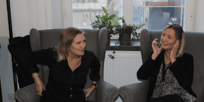 Till vänster Anna Ahrenfelt, grundare och vd, till höger Johanna Palmqvist, vice vd
